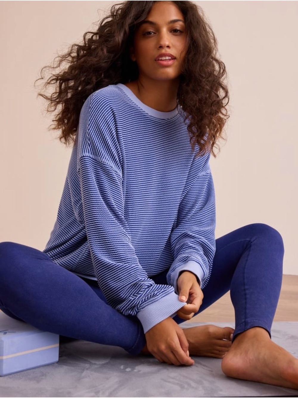 NWT Altar’d State AS Revival Size XS Dig Deep Striped Crewneck